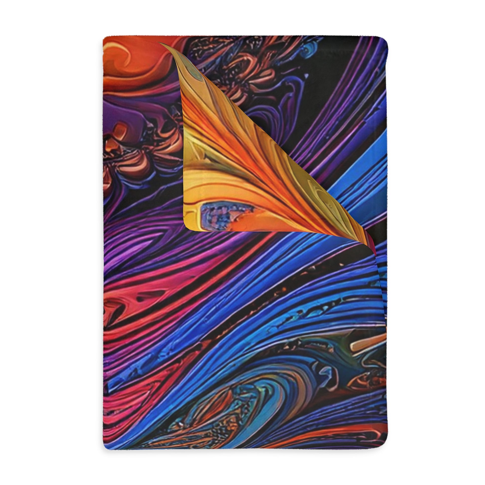Microfiber Blanket - Fractled Rainbow Design