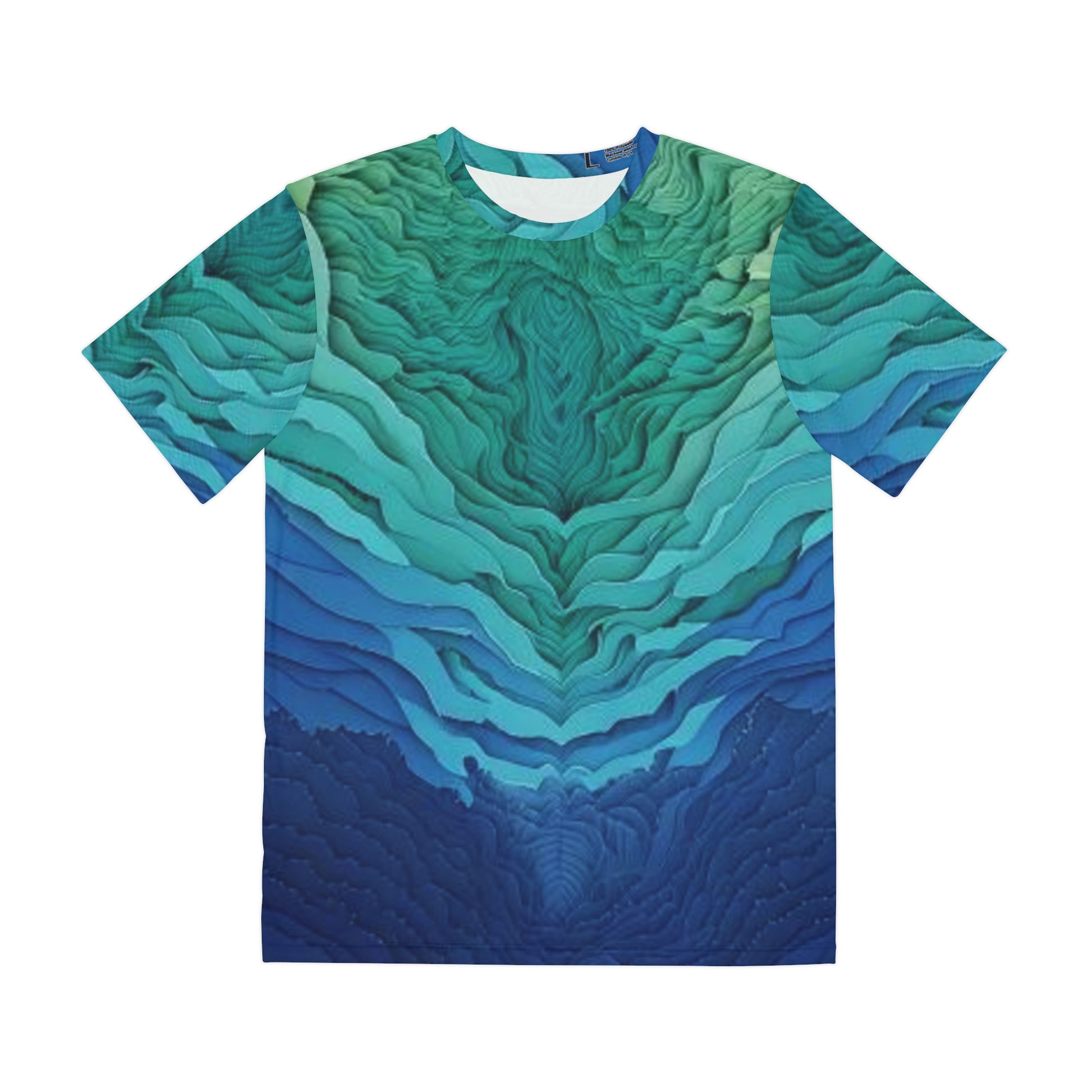 Polyester Tee - Water Topography Inspired Shirt