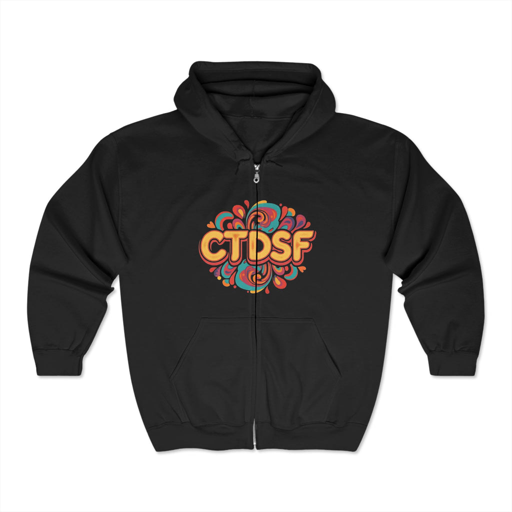 Full Zip Hoodie Mushroom Cityscape Sweatshirt