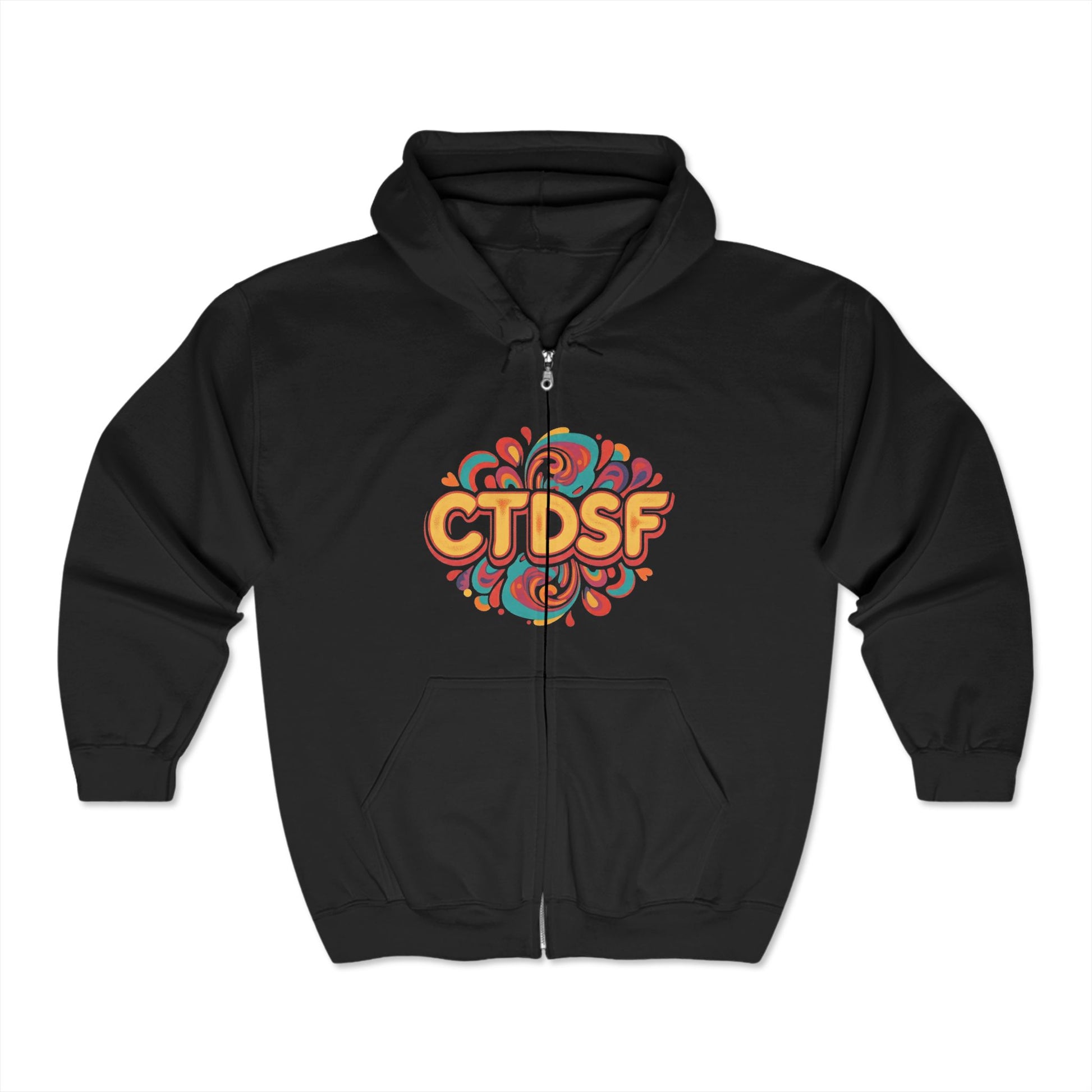 Full Zip Hoodie Mushroom Cityscape Sweatshirt