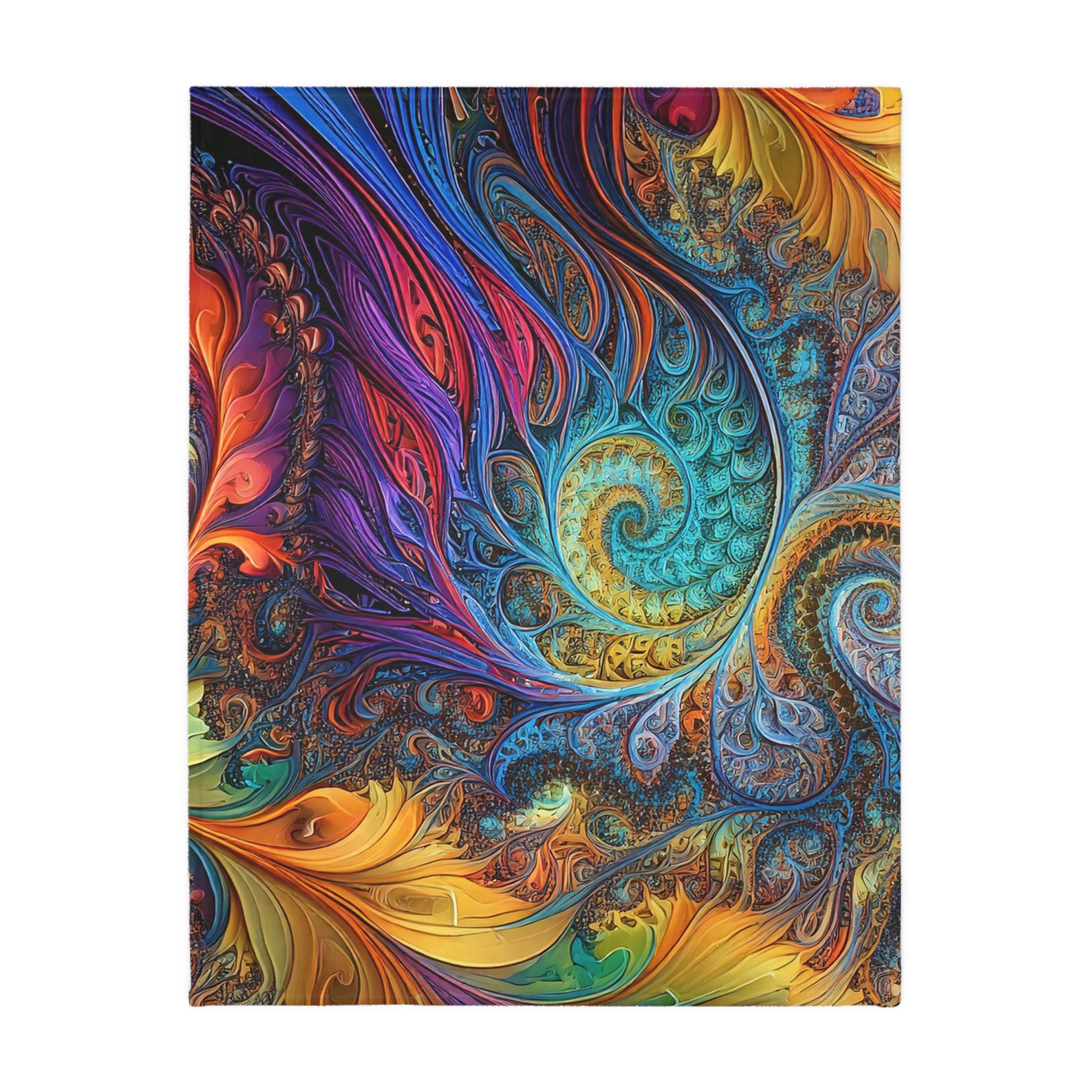 Microfiber Blanket - Fractled Rainbow Design