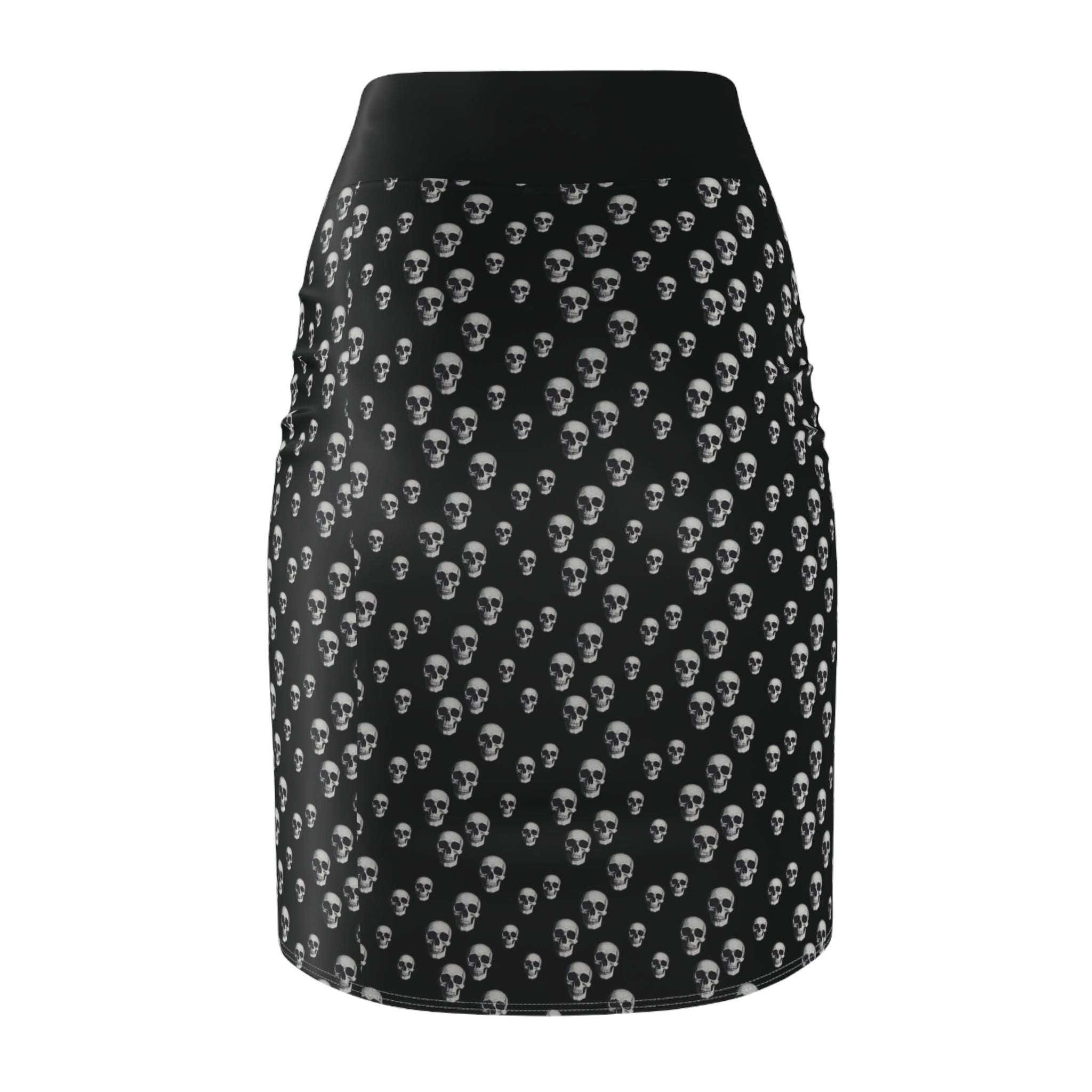 Gothic Skull Pencil Skirt | Edgy Fashion Statement | Women's AOP Skirt, Halloween Outfit, Alternative Style, Everyday Wear, Festival Look