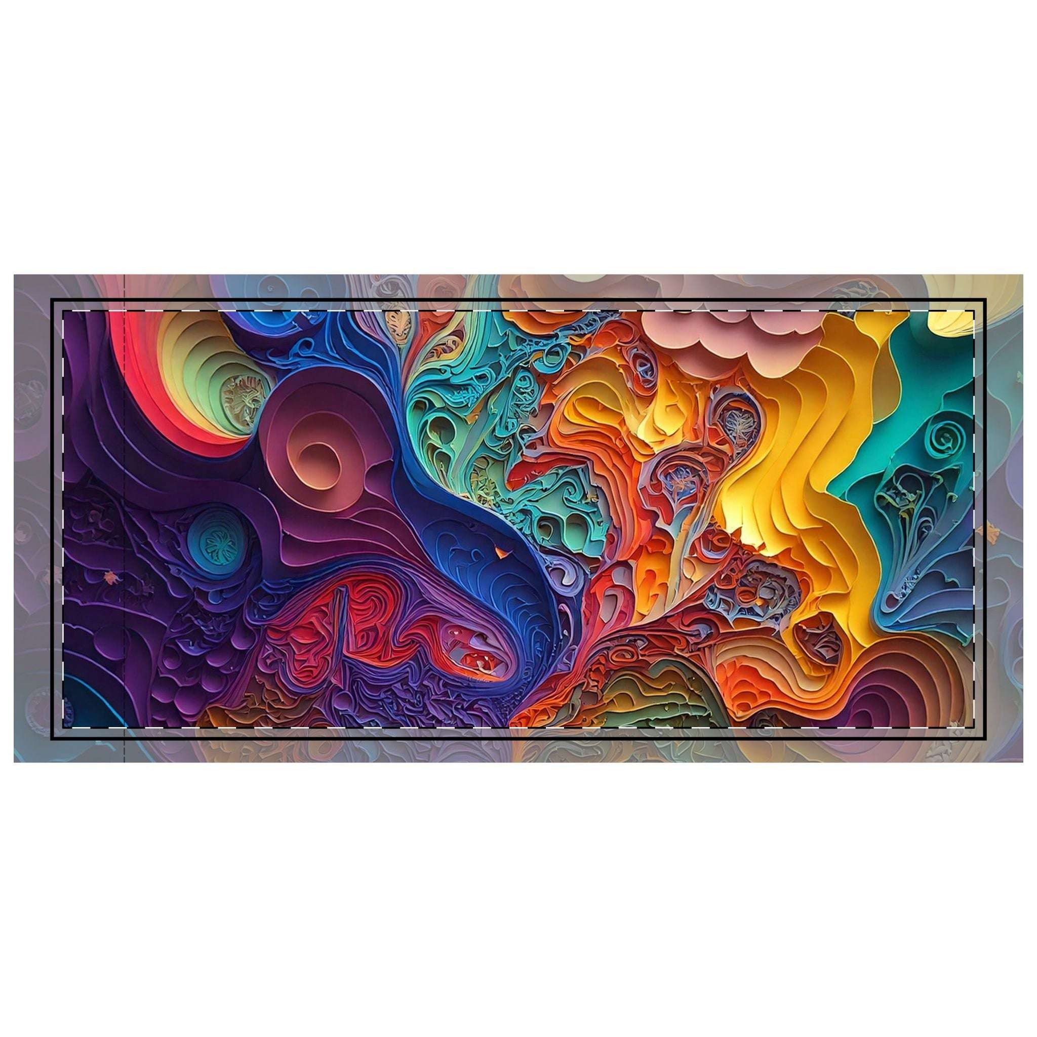 Pillowcase - Rainbow Topography Inspired Print
