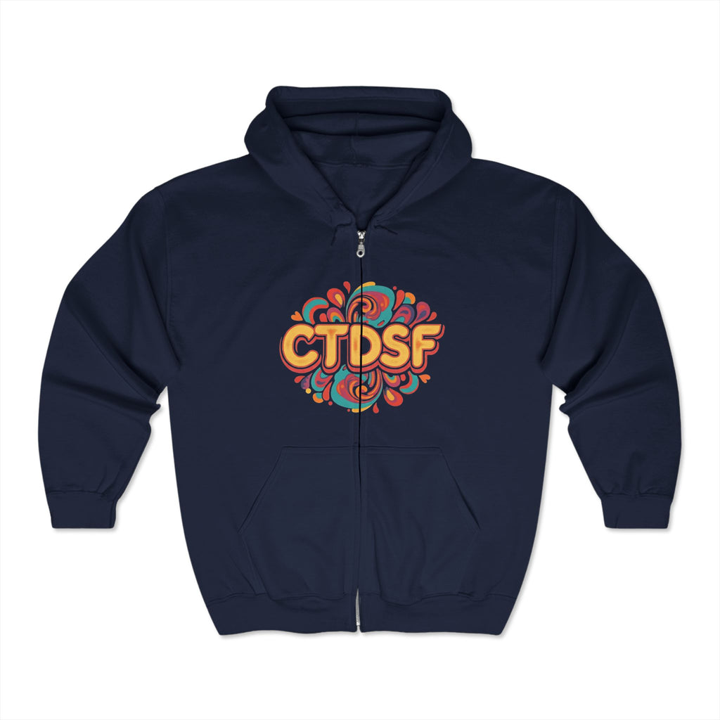 Full Zip Hoodie Mushroom Cityscape Sweatshirt