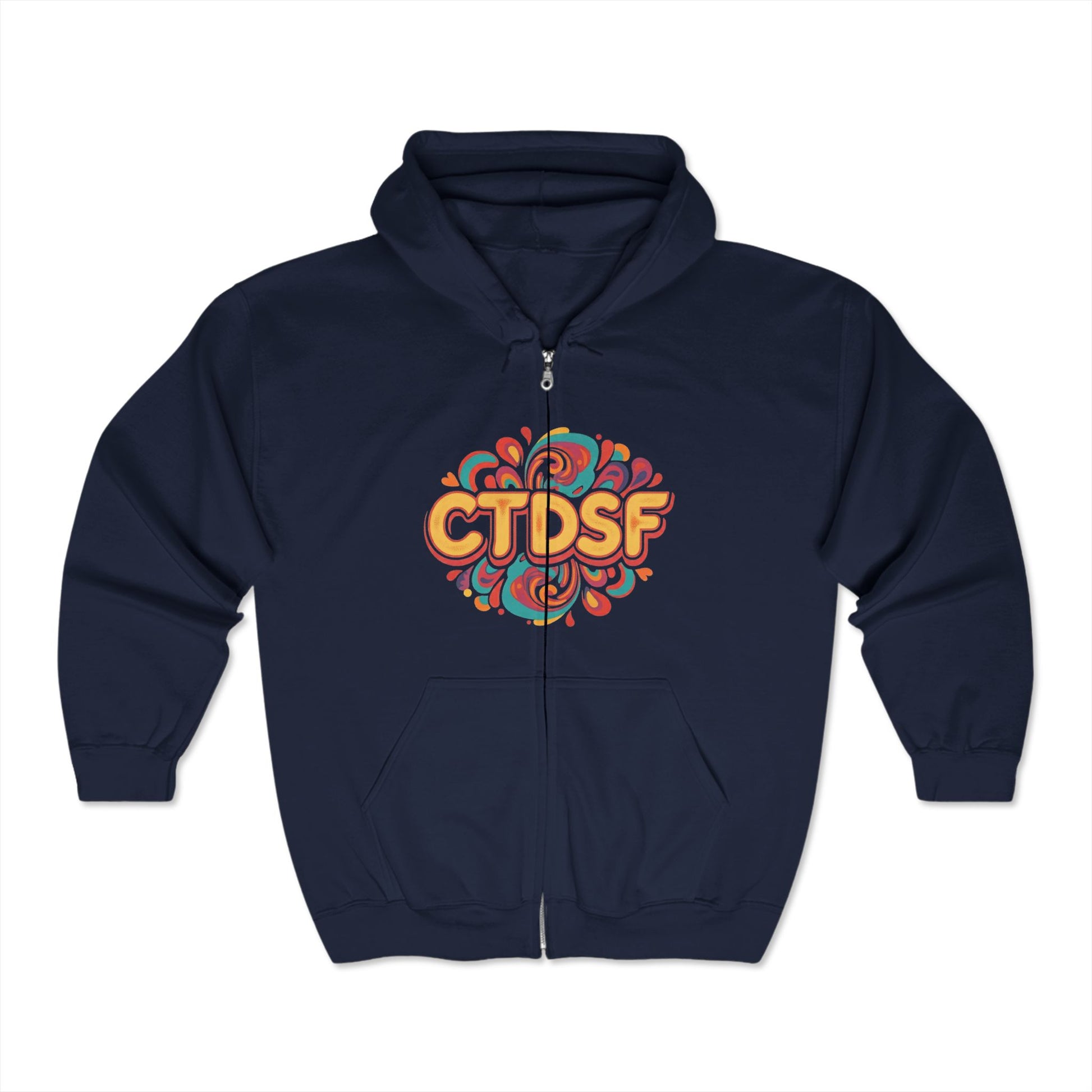 Full Zip Hoodie Mushroom Cityscape Sweatshirt