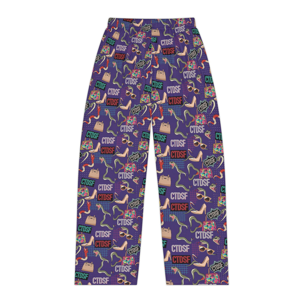 CTDSF Patterned Women's Pajama Pants — Cozy Purple All-Over Print Sleepwear