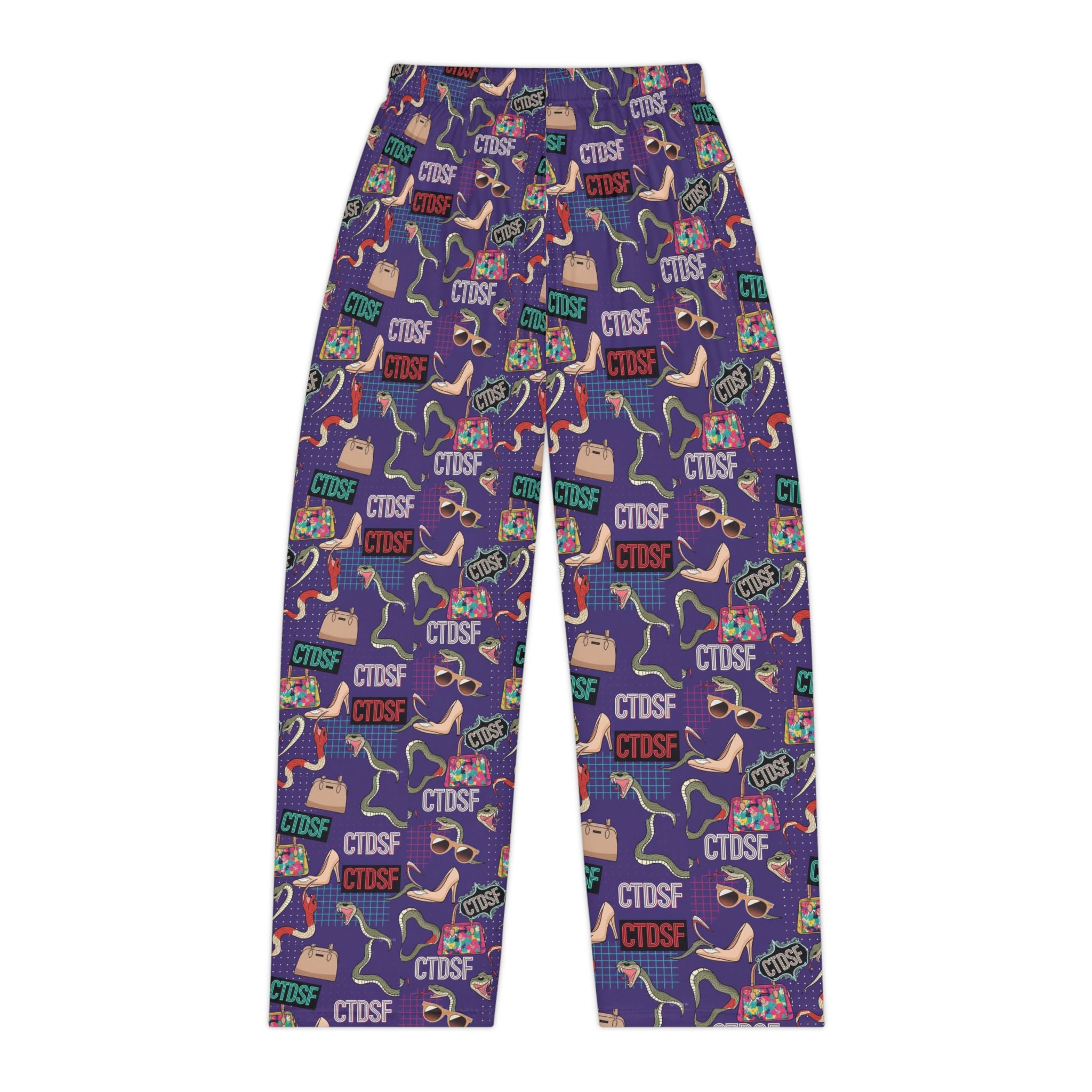 CTDSF Patterned Women's Pajama Pants — Cozy Purple All-Over Print Sleepwear