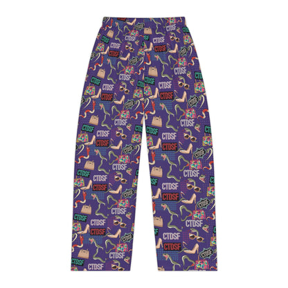 CTDSF Patterned Women's Pajama Pants — Cozy Purple All-Over Print Sleepwear