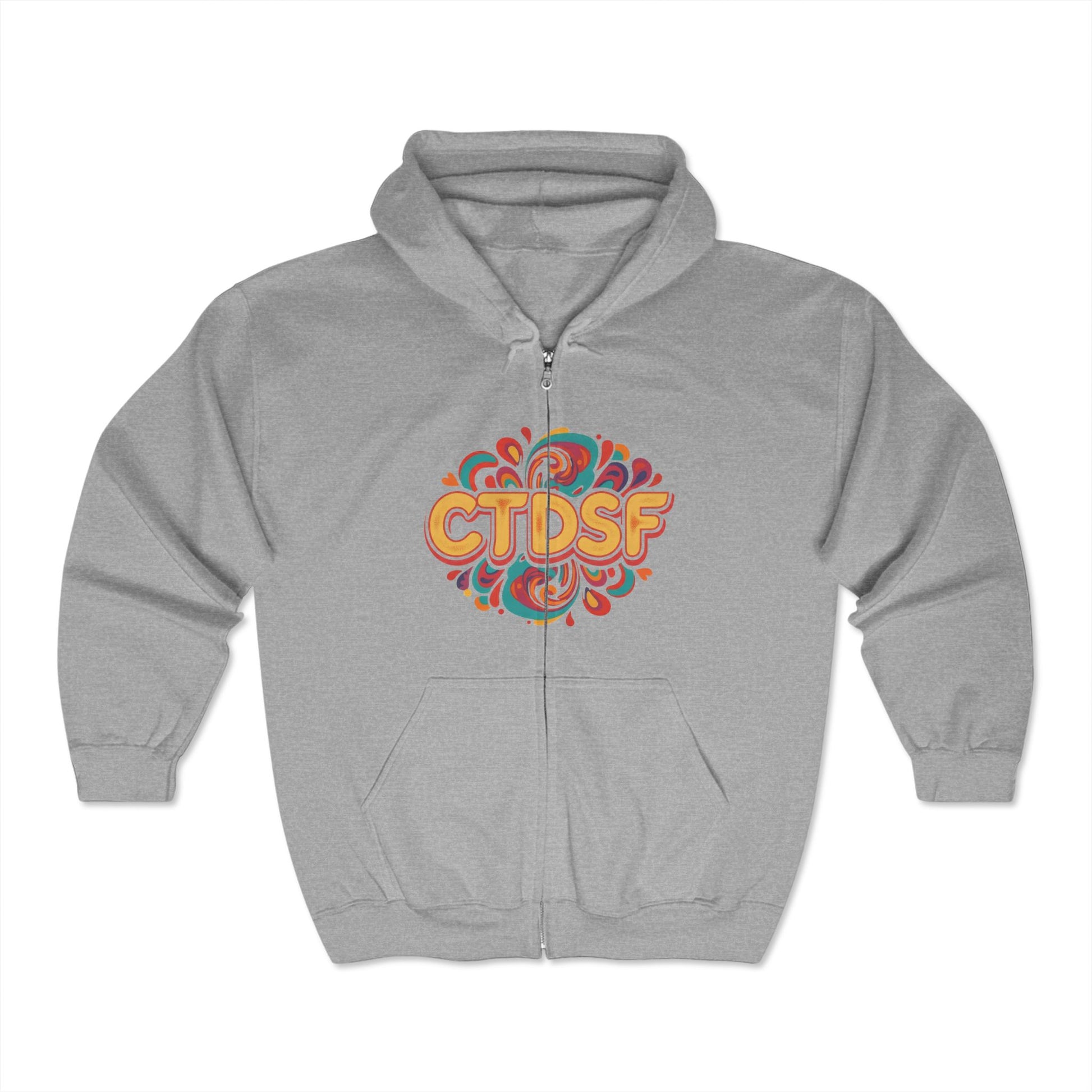 Full Zip Hoodie Mushroom Cityscape Sweatshirt