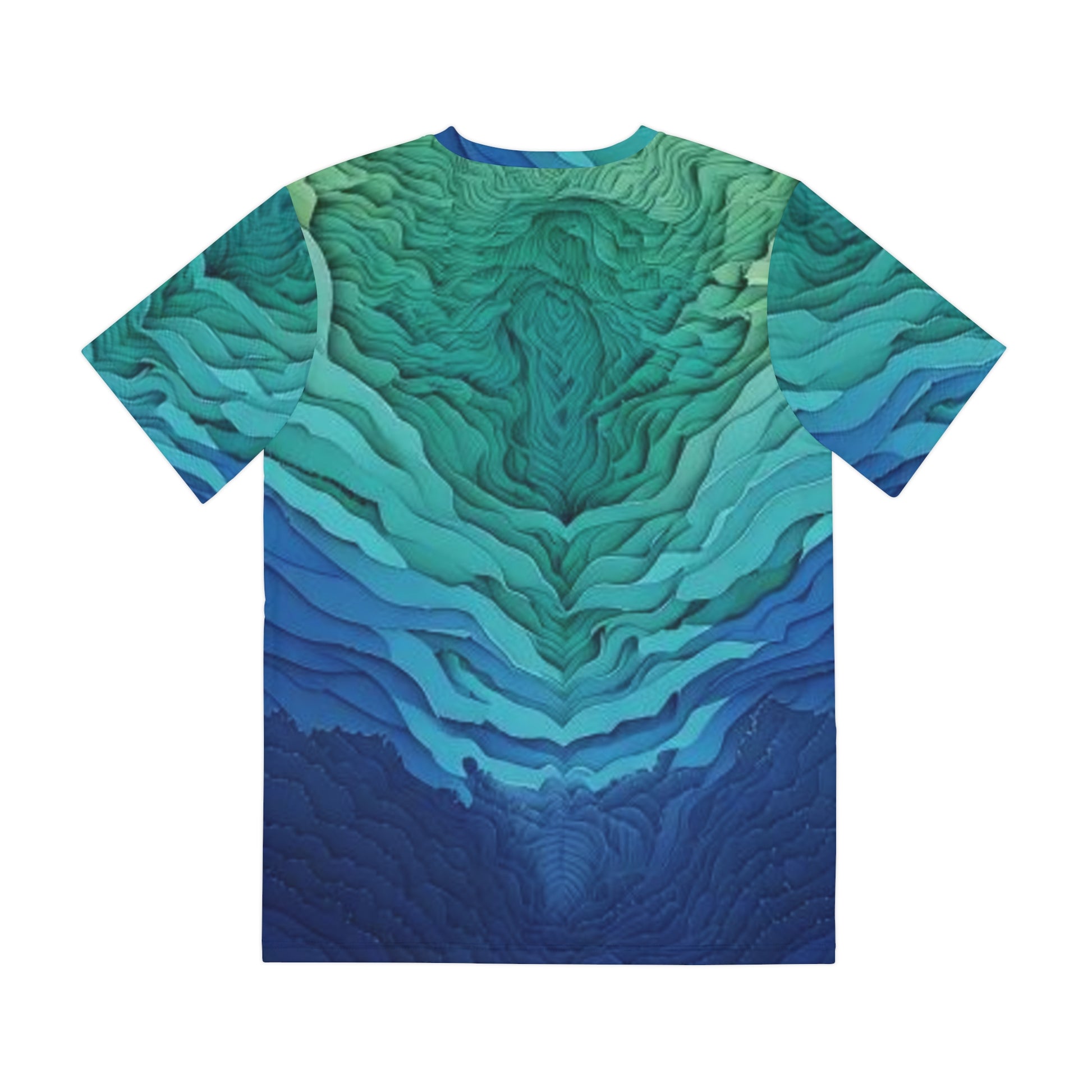 Polyester Tee - Water Topography Inspired Shirt