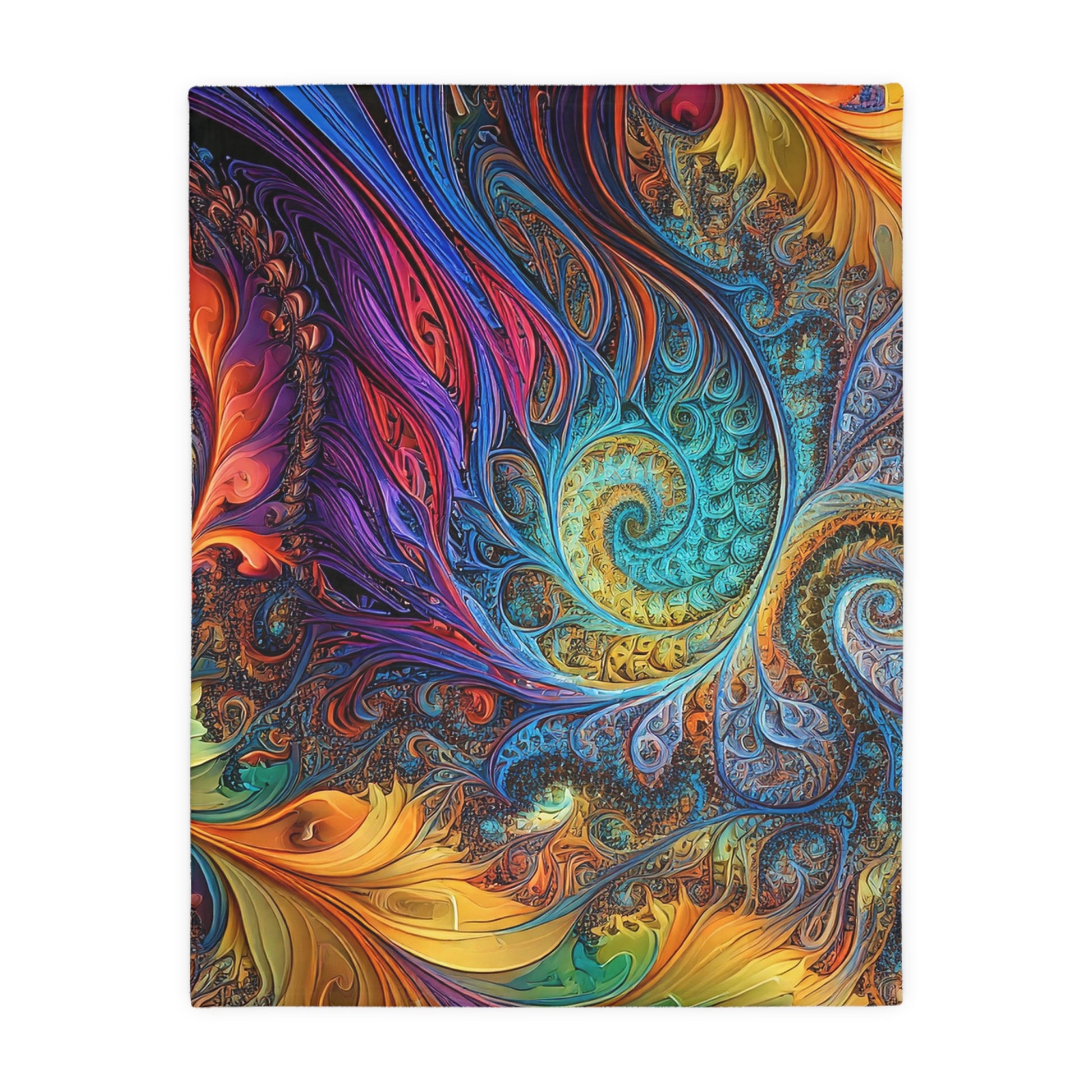 Microfiber Blanket - Fractled Rainbow Design