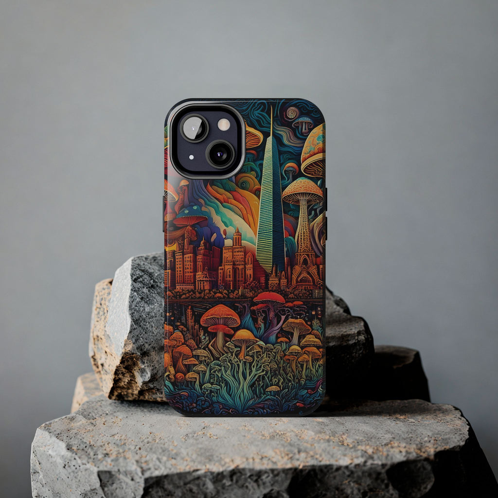 Phone Cases - Mushroom City Growth Design