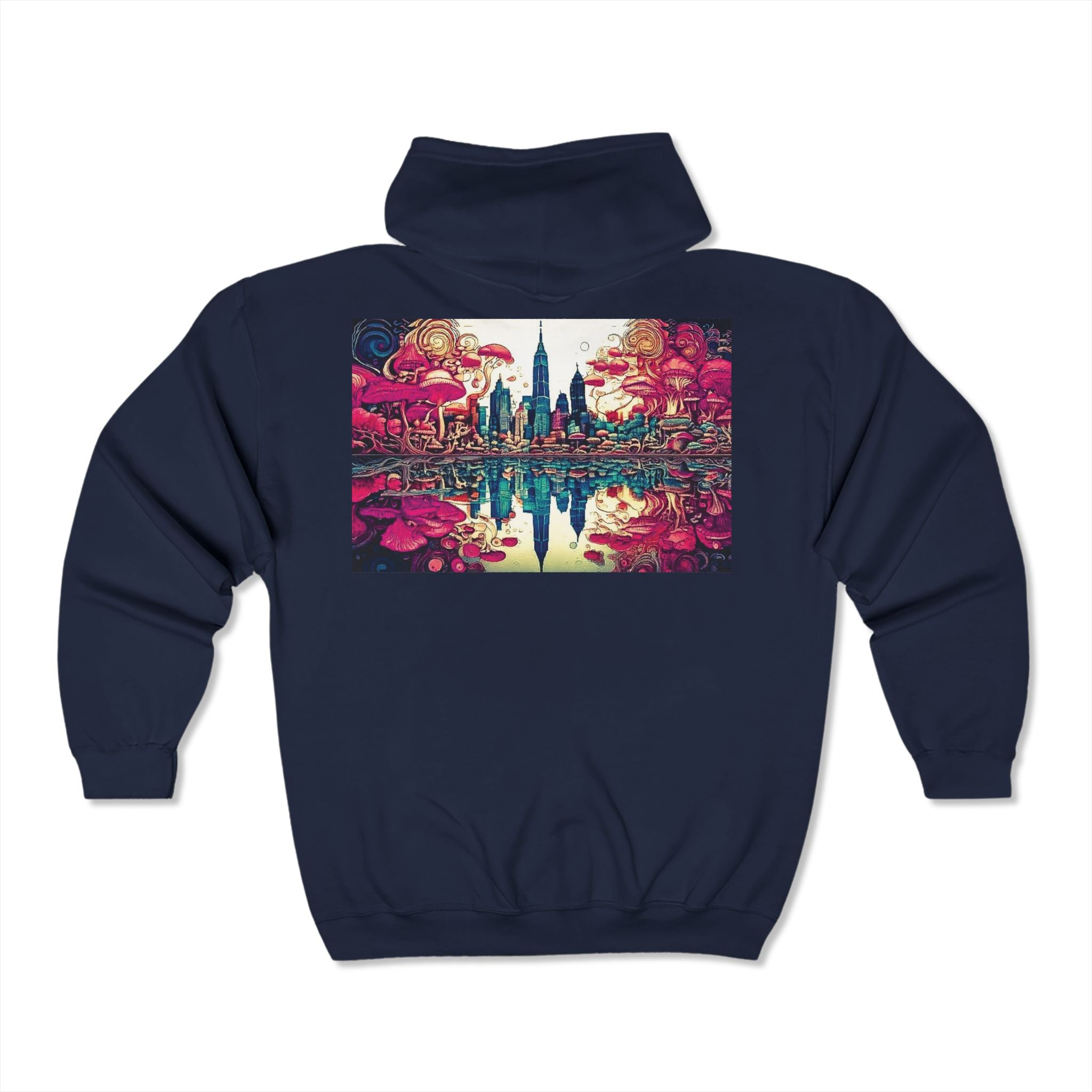 Full Zip Hoodie Mushroom Cityscape Sweatshirt – CTDSF