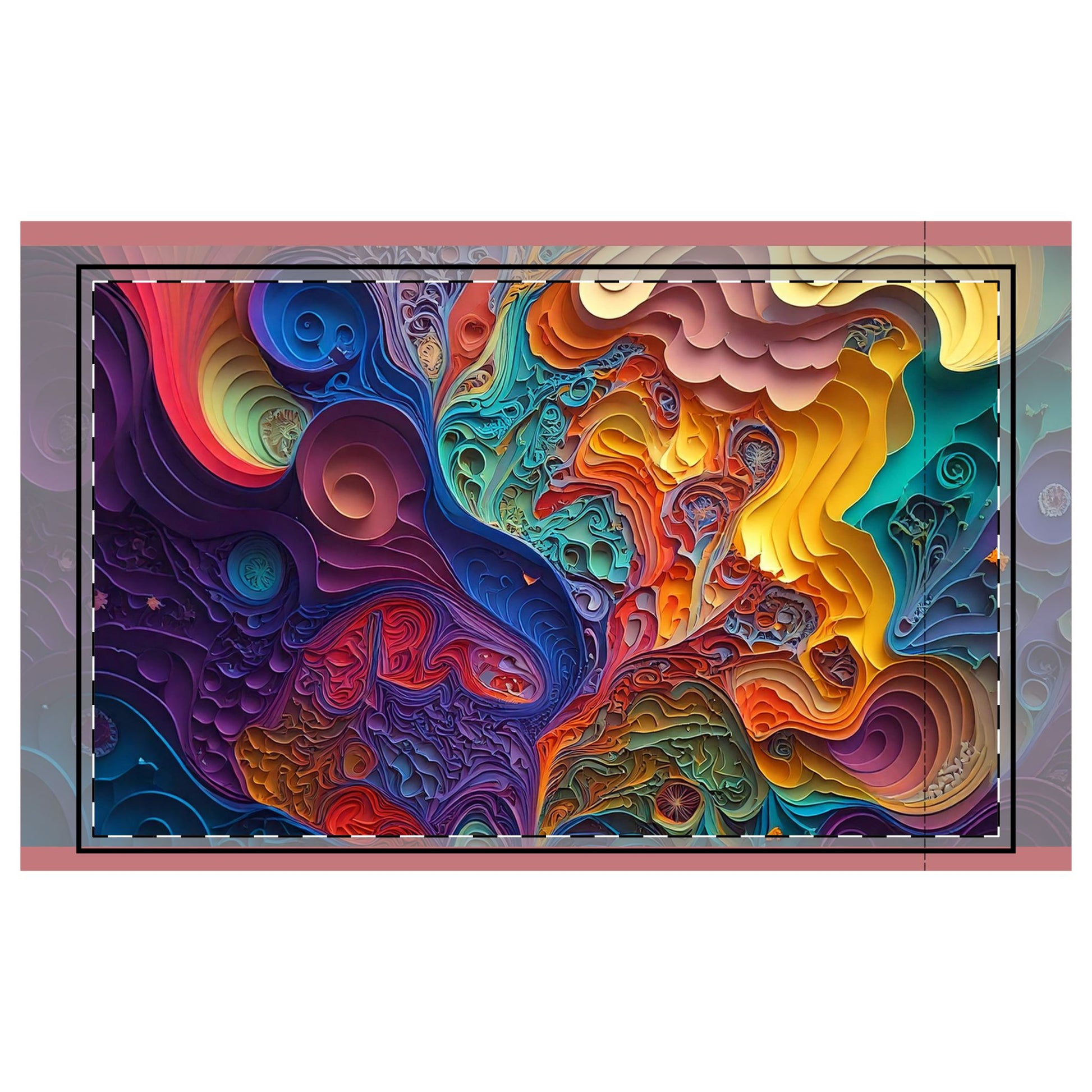 Pillowcase - Topography Rains Design red variant