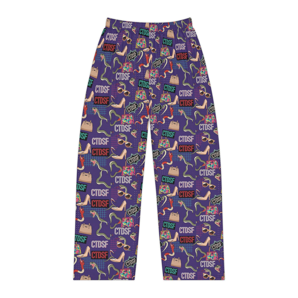 CTDSF Patterned Women's Pajama Pants — Cozy Purple All-Over Print Sleepwear
