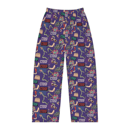 CTDSF Patterned Women's Pajama Pants — Cozy Purple All-Over Print Sleepwear