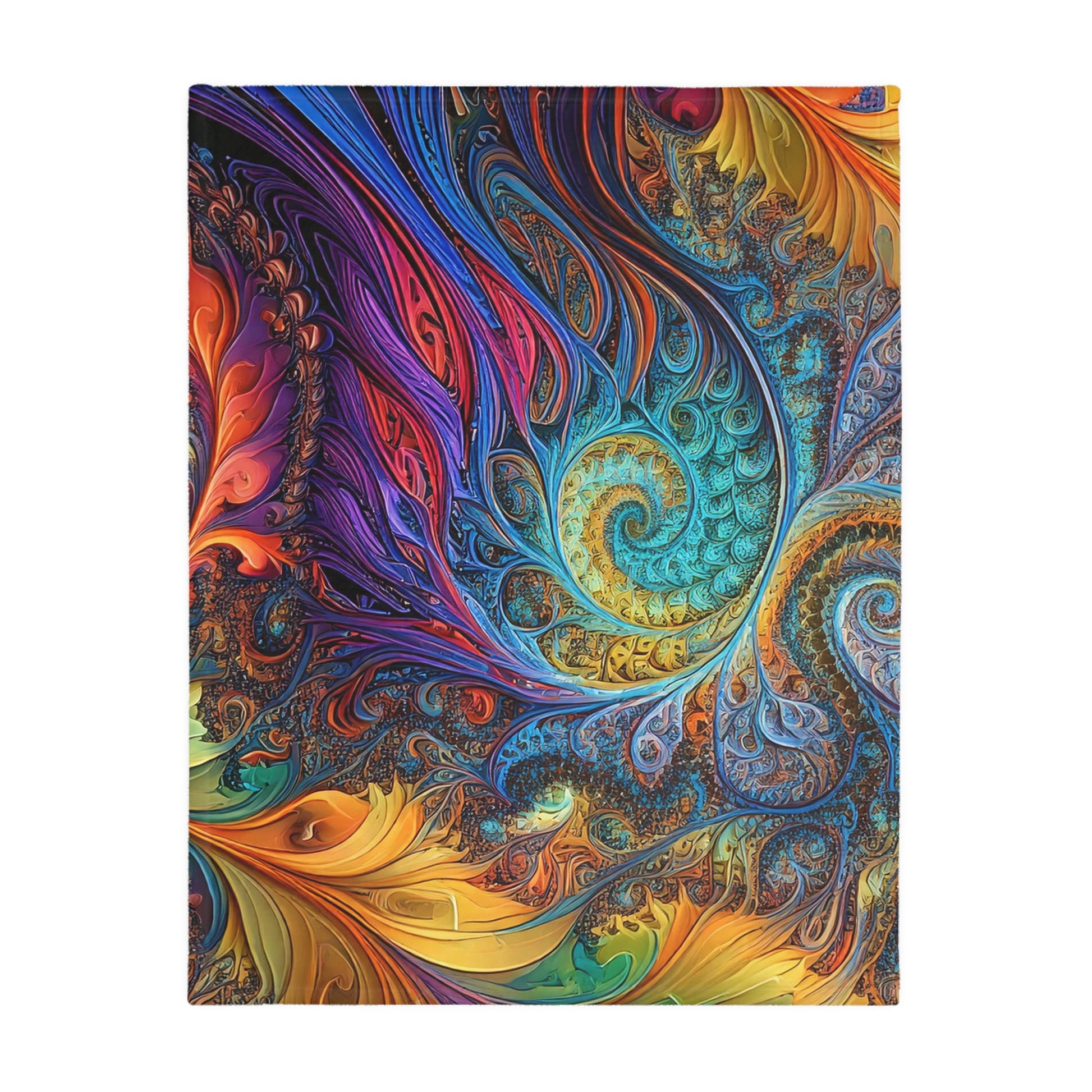 Microfiber Blanket - Fractled Rainbow Design