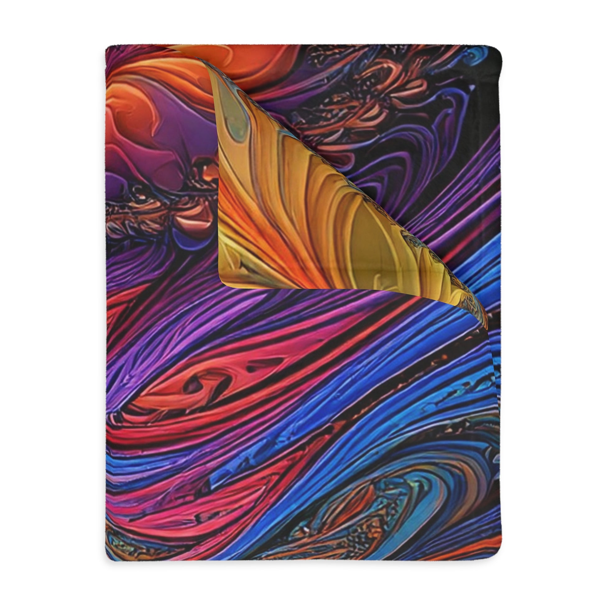 Microfiber Blanket - Fractled Rainbow Design