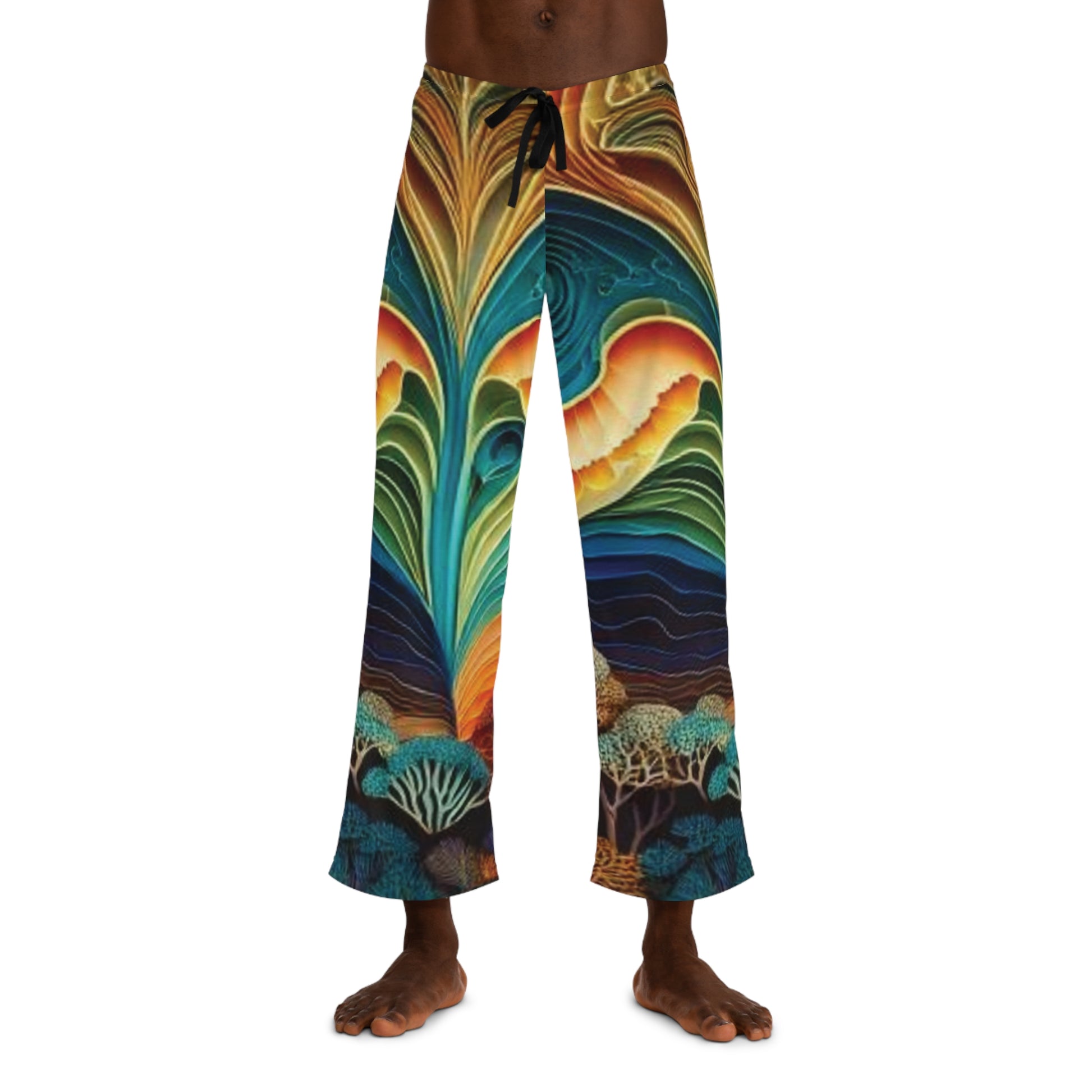 Men's Pajama Pants - Japanese Tattoo Inspired Design