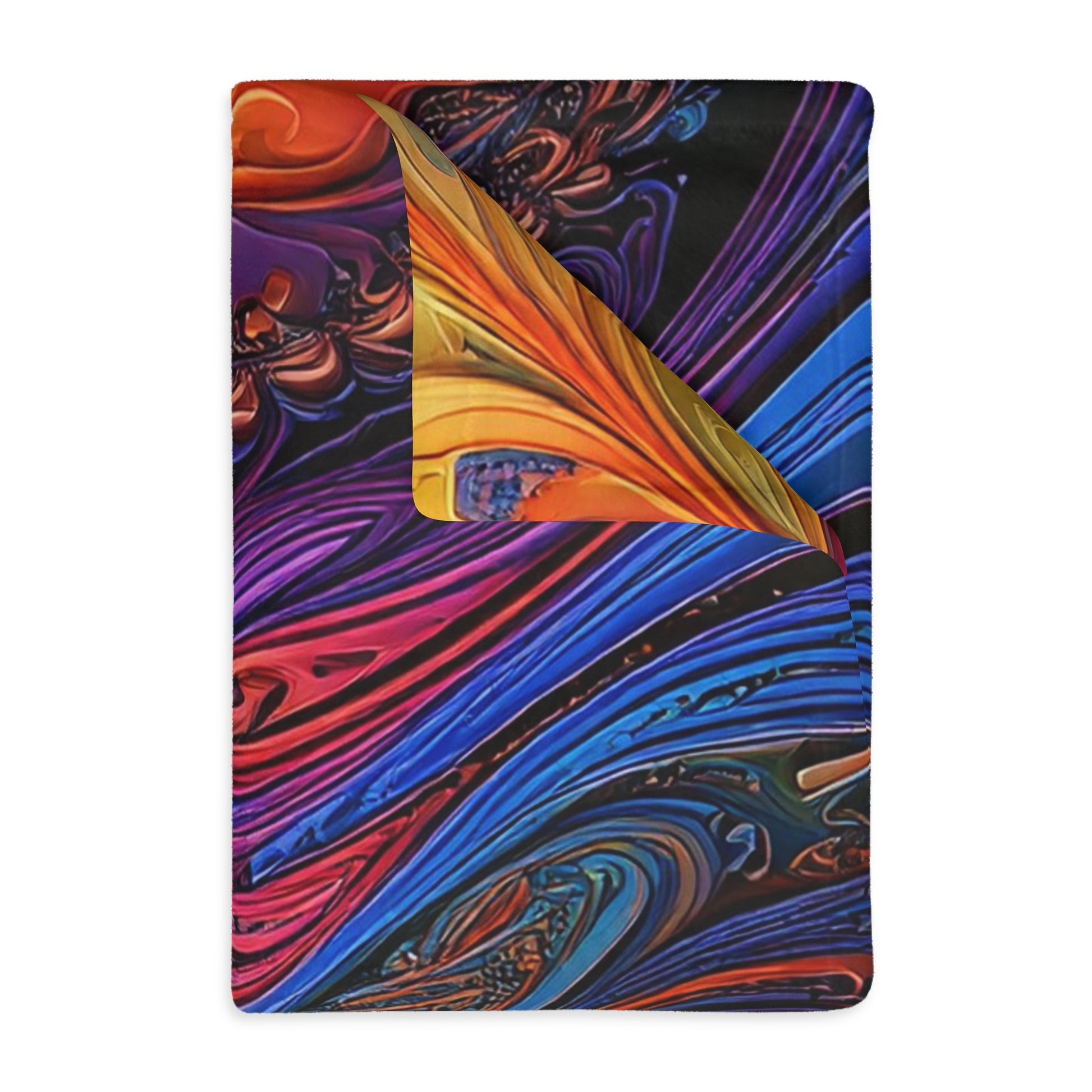 Microfiber Blanket - Fractled Rainbow Design
