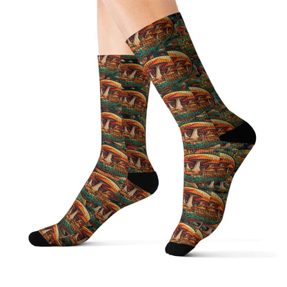 Colorful Sublimation Socks with Artistic Design - Unique Gift for Art Lovers - CTDSF