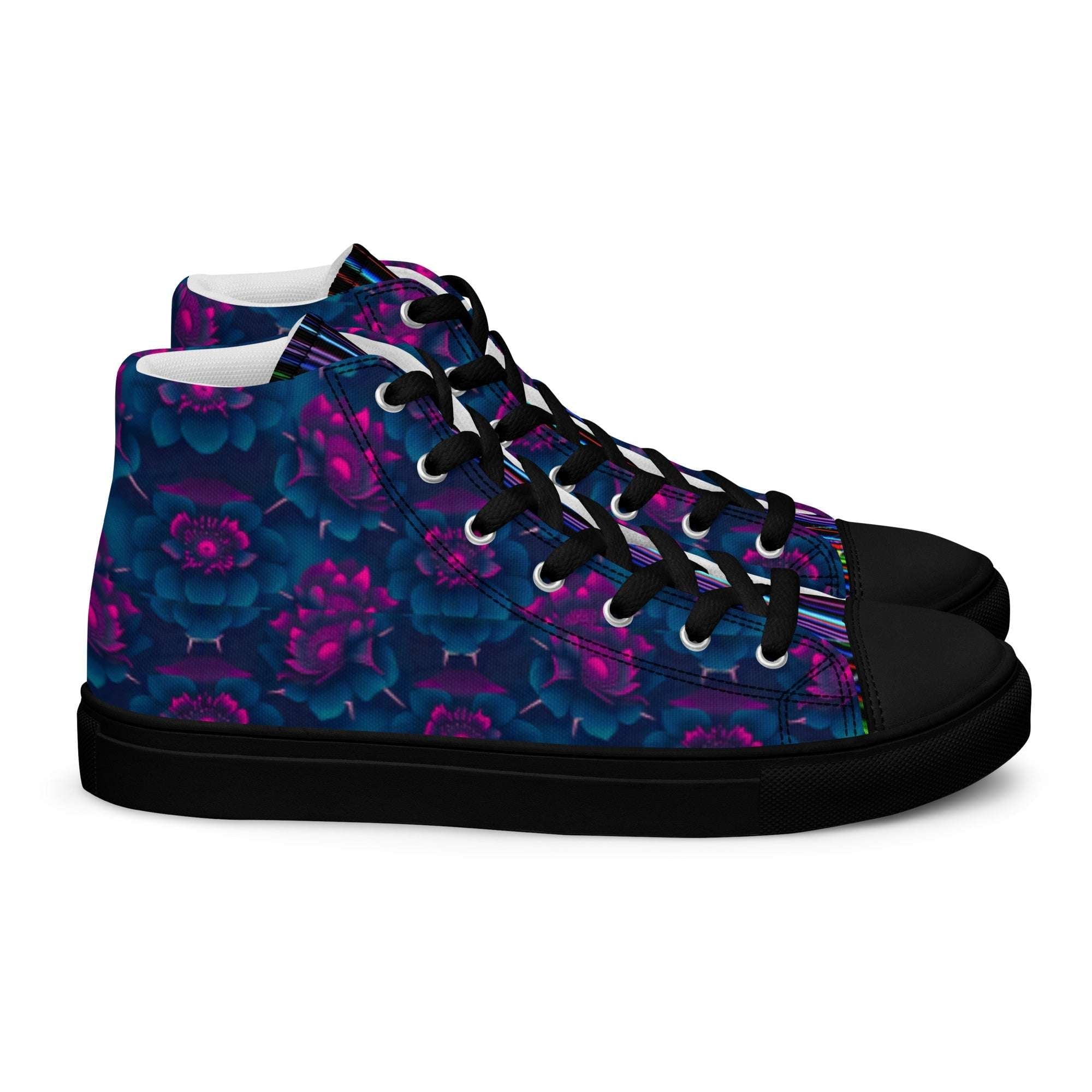 Dark Wardrobe Society Floral Men’s high top Limited run Shoes - CTDSF