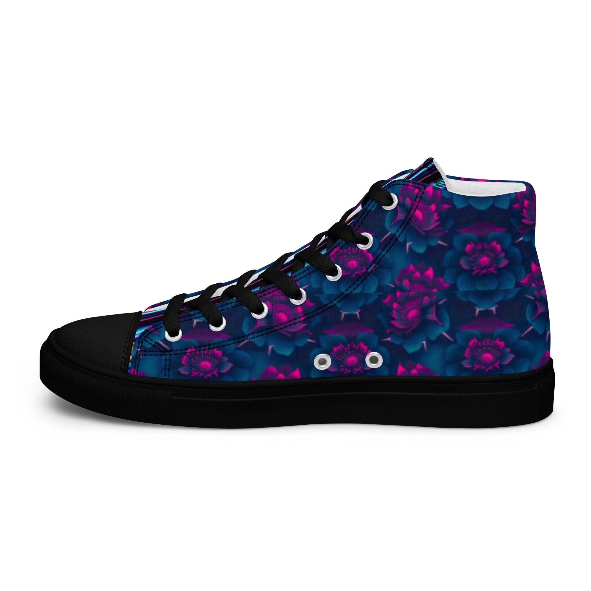 Dark Wardrobe Society Floral Men’s high top Limited run Shoes - CTDSF