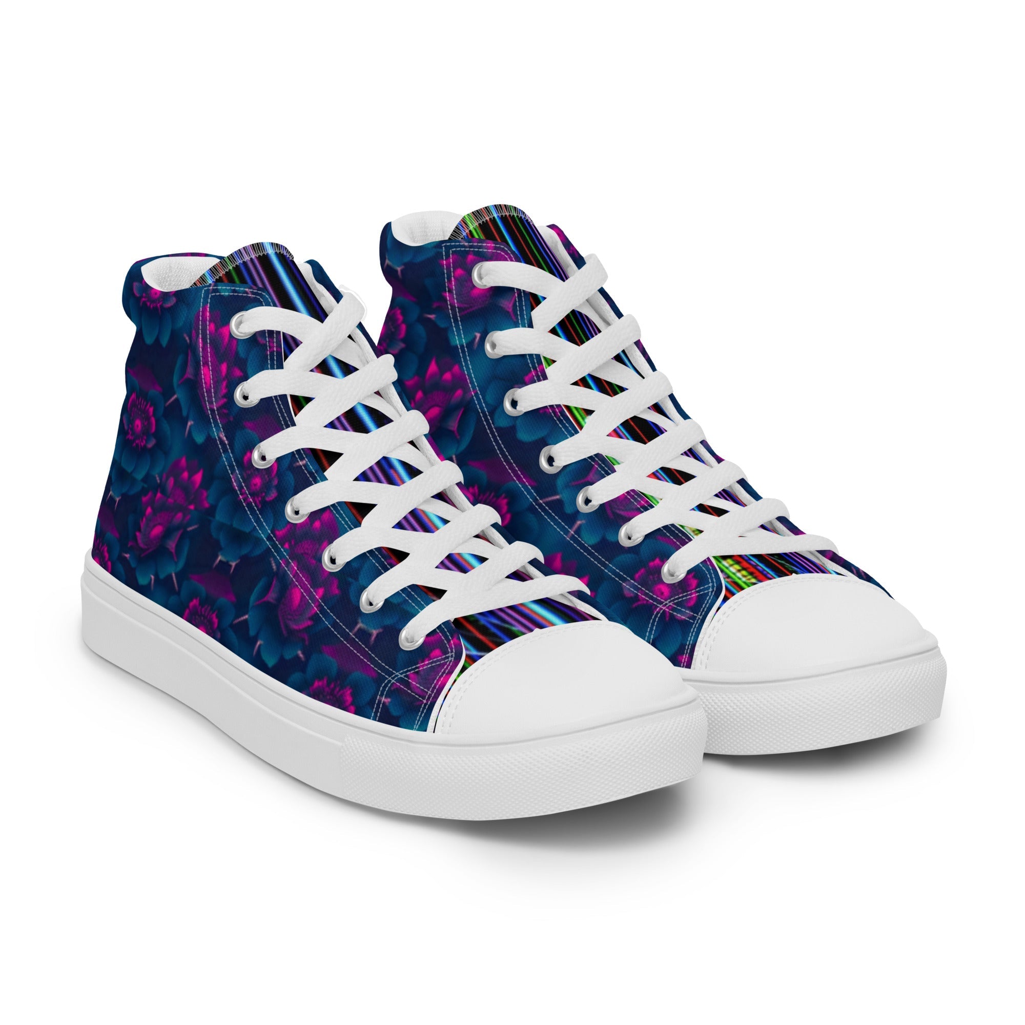Dark Wardrobe Society Floral Men’s high top Limited run Shoes - CTDSF