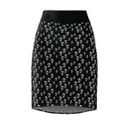 Gothic Skull Pencil Skirt | Edgy Fashion Statement | Women's AOP Skirt, Halloween Outfit, Alternative Style, Everyday Wear, Festival Look - CTDSF