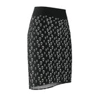 Gothic Skull Pencil Skirt | Edgy Fashion Statement | Women's AOP Skirt, Halloween Outfit, Alternative Style, Everyday Wear, Festival Look - CTDSF