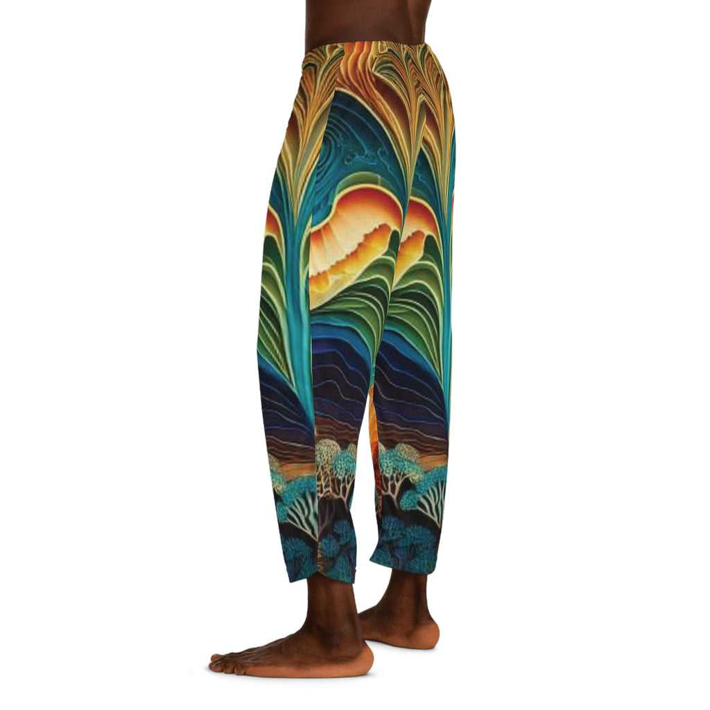 Men's Pajama Pants - Japanese Tattoo Inspired Design - CTDSF