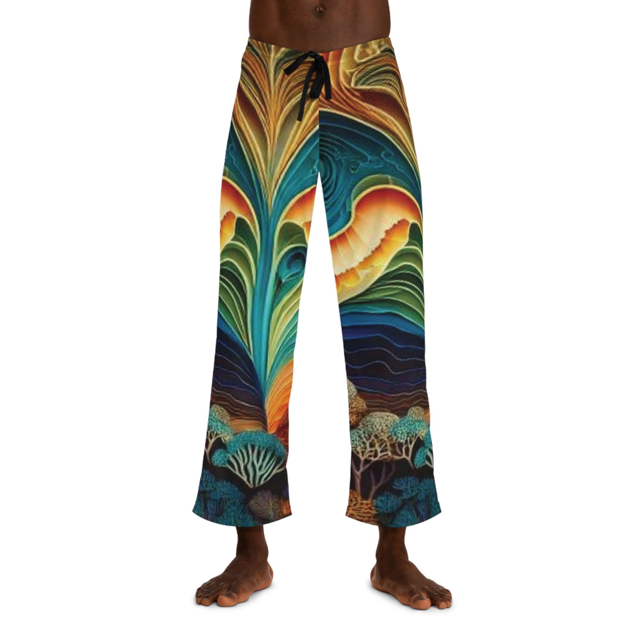 Men's Pajama Pants - Japanese Tattoo Inspired Design - CTDSF