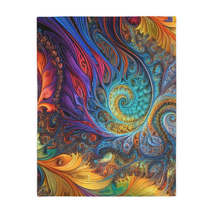 Microfiber Blanket - Fractled Rainbow Design - CTDSF