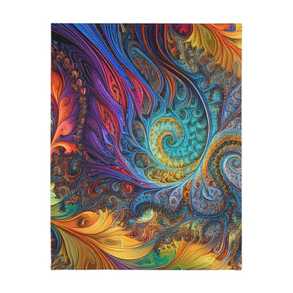 Microfiber Blanket - Fractled Rainbow Design - CTDSF