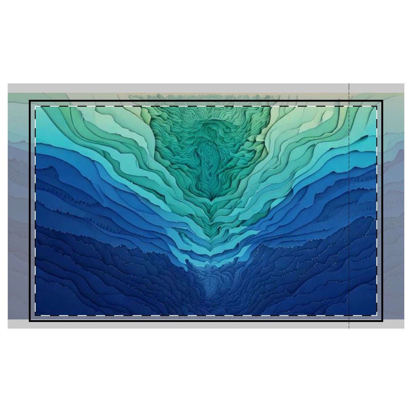 Microfiber Pillowcase with Rainbow Topography and Water Layers Inspired Print - CTDSF