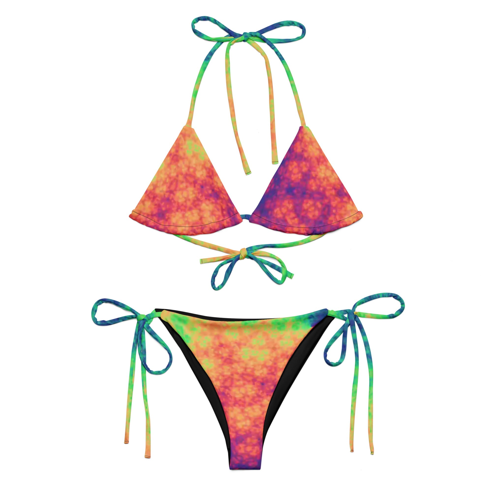 Rainbow 🌈 🌈 print recycled string bikini - CTDSF