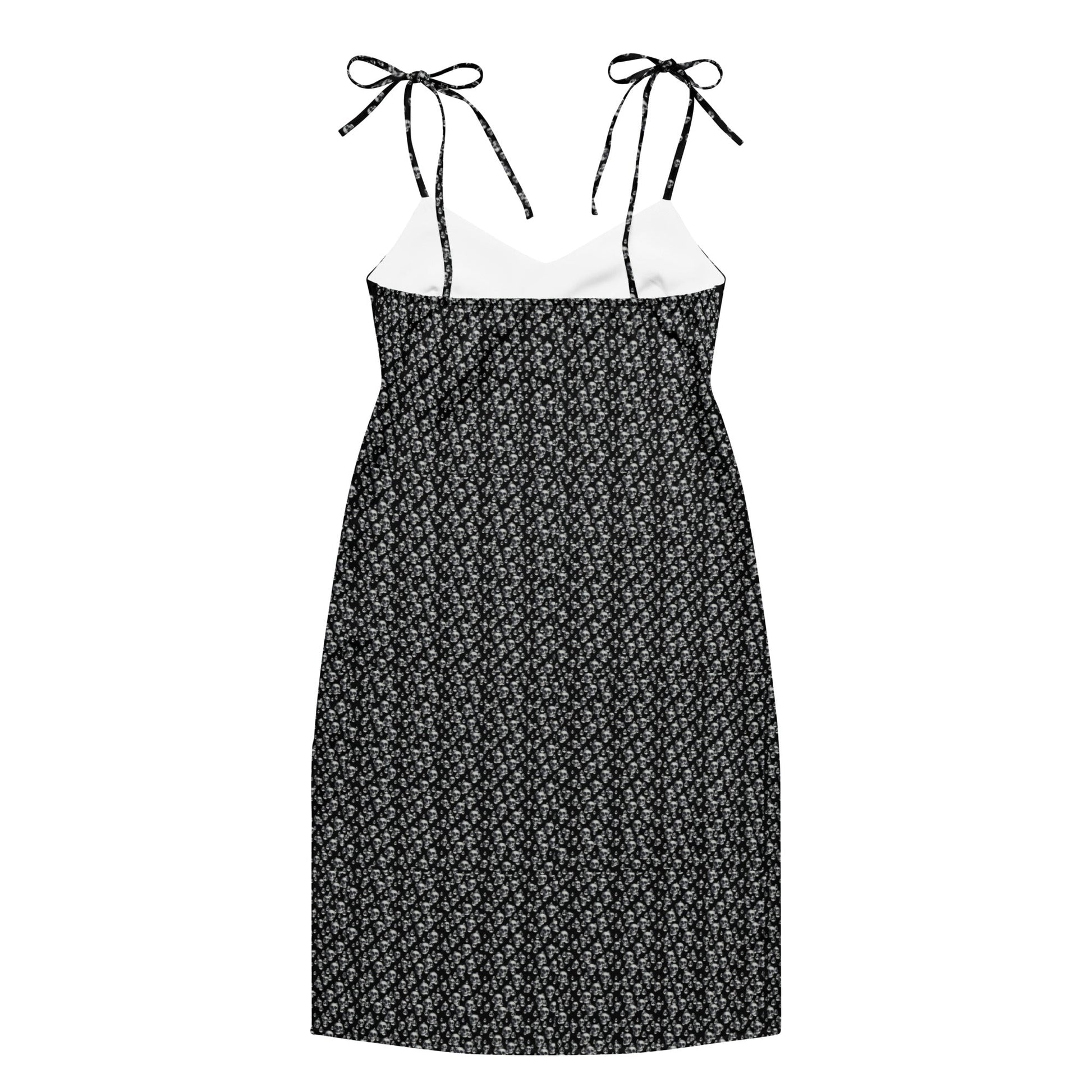 Skull Print Tie - strap midi dress - CTDSF