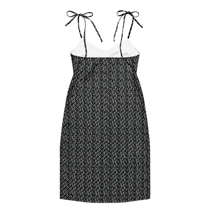 Skull Print Tie - strap midi dress - CTDSF