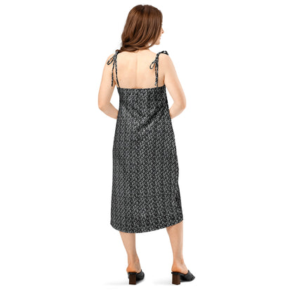 Skull Print Tie - strap midi dress - CTDSF