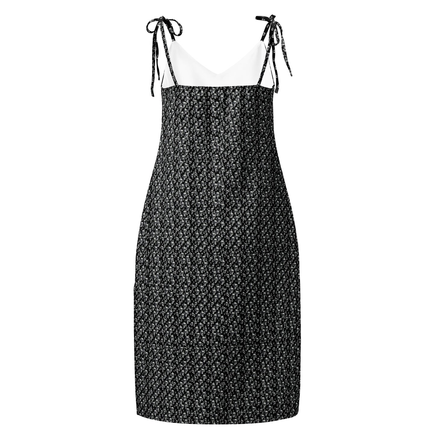 Skull Print Tie - strap midi dress - CTDSF