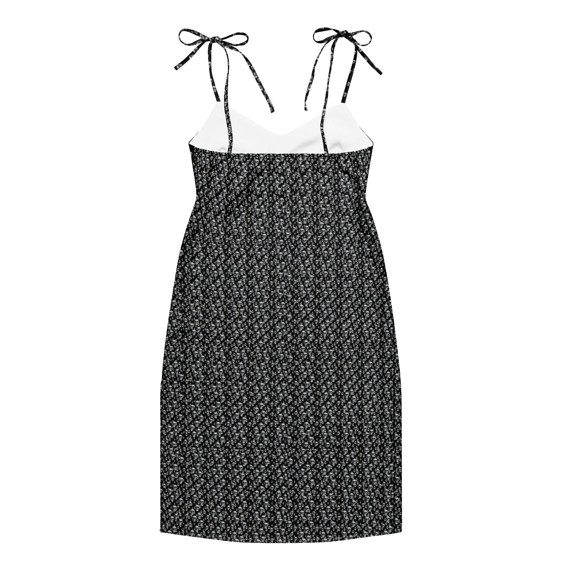 Skull Print Tie - strap midi dress - CTDSF