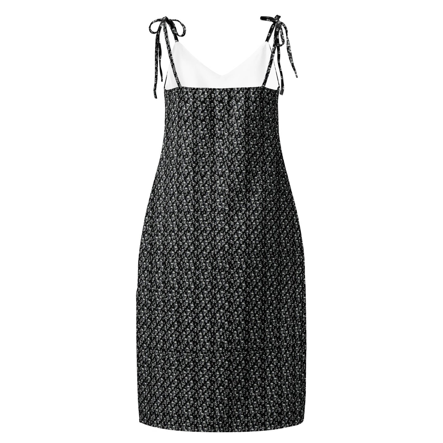 Skull Print Tie - strap midi dress - CTDSF