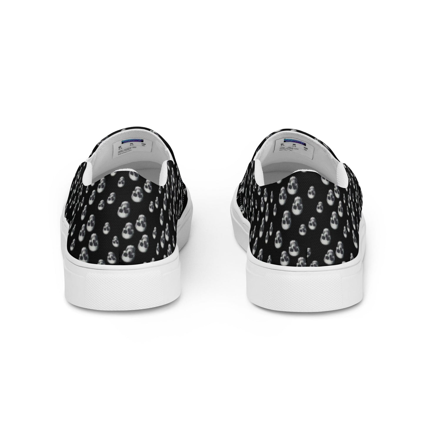 Skull Print Women’s slip - on canvas shoes - CTDSF